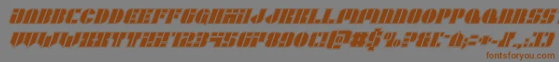 Leaguewarsacadital Font – Brown Fonts on Gray Background