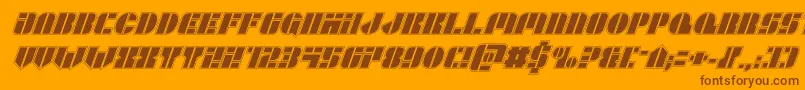 Leaguewarsacadital Font – Brown Fonts on Orange Background