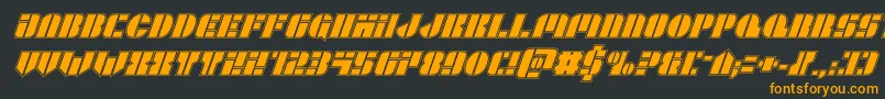 Leaguewarsacadital Font – Orange Fonts on Black Background