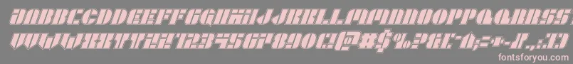 Leaguewarsacadital Font – Pink Fonts on Gray Background