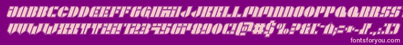 Leaguewarsacadital Font – Pink Fonts on Purple Background
