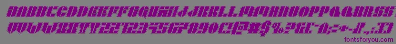 Leaguewarsacadital Font – Purple Fonts on Gray Background