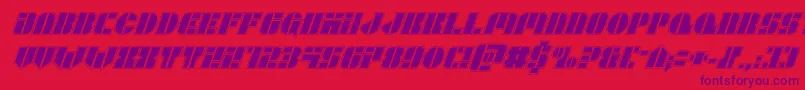 Leaguewarsacadital Font – Purple Fonts on Red Background