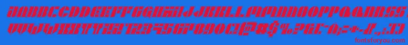 Leaguewarsacadital Font – Red Fonts on Blue Background