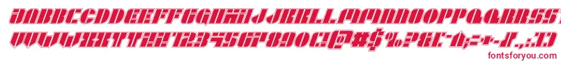 Leaguewarsacadital Font – Red Fonts on White Background