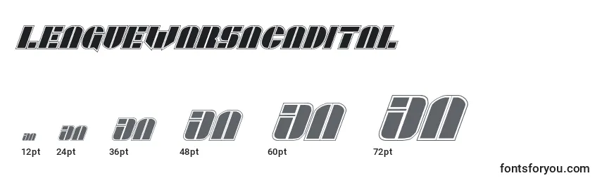 Leaguewarsacadital font sizes