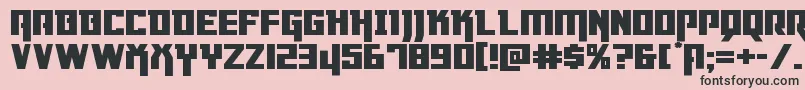 Dangerflightexppand Font – Black Fonts on Pink Background