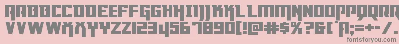 Dangerflightexppand Font – Gray Fonts on Pink Background