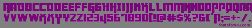 Dangerflightexppand Font – Purple Fonts on Gray Background