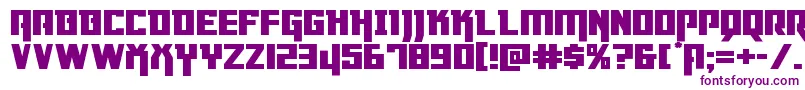 Dangerflightexppand Font – Purple Fonts on White Background