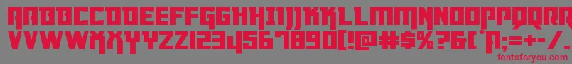 Dangerflightexppand Font – Red Fonts on Gray Background