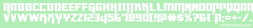 Dangerflightexppand Font – White Fonts on Green Background