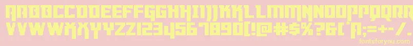 Dangerflightexppand Font – Yellow Fonts on Pink Background