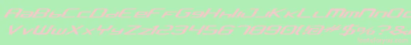 ConcielianAlpha Font – Pink Fonts on Green Background