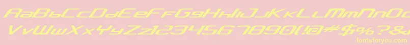 ConcielianAlpha-Schriftart – Gelbe Schriften auf rosa Hintergrund