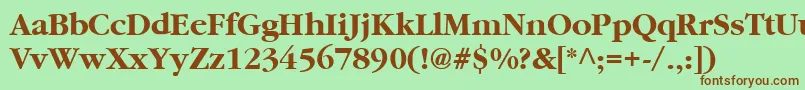 Cyrillicgaramond ffy Font – Brown Fonts on Green Background