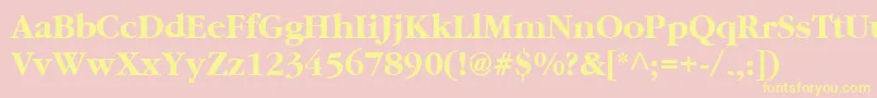 Cyrillicgaramond ffy Font – Yellow Fonts on Pink Background