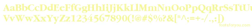 Cyrillicgaramond ffy Font – Yellow Fonts on White Background