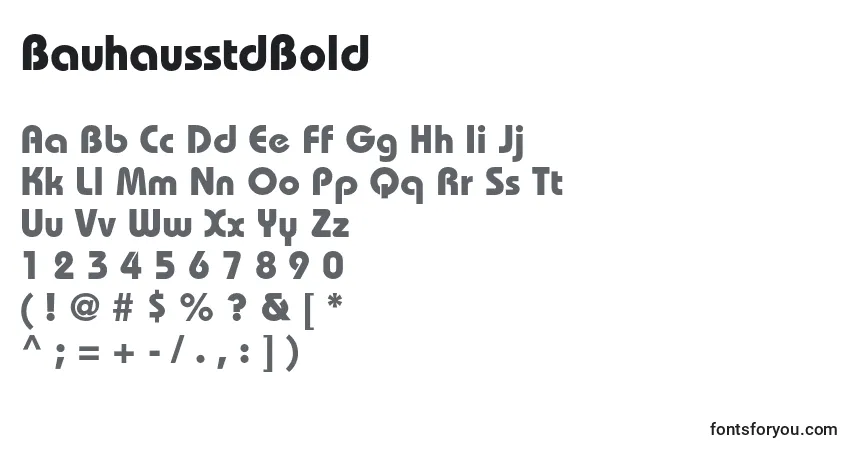 Schriftart BauhausstdBold – Alphabet, Zahlen, spezielle Symbole