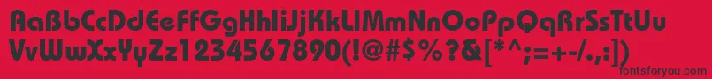 BauhausstdBold Font – Black Fonts on Red Background