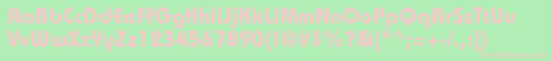 BauhausstdBold Font – Pink Fonts on Green Background
