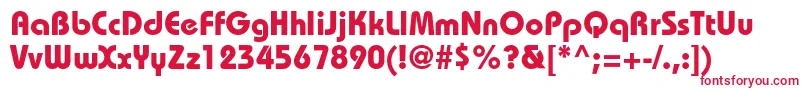 BauhausstdBold Font – Red Fonts on White Background