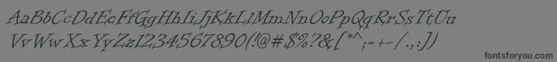 InformalRoman Font – Black Fonts on Gray Background