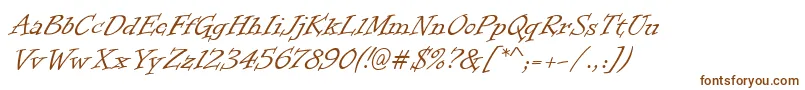 Шрифт InformalRoman – коричневые шрифты на белом фоне