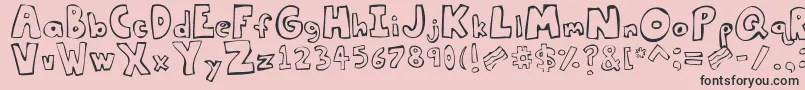 Tastethebacon Font – Black Fonts on Pink Background