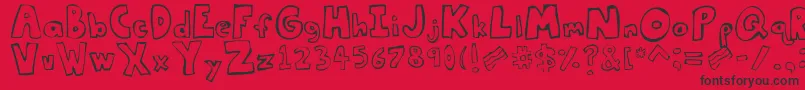 Tastethebacon Font – Black Fonts on Red Background