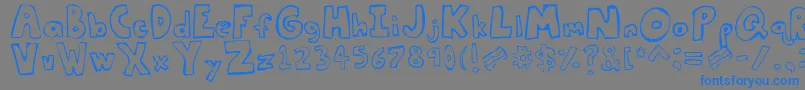 Tastethebacon Font – Blue Fonts on Gray Background