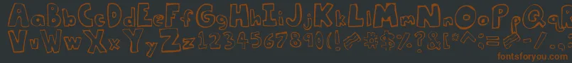 Tastethebacon Font – Brown Fonts on Black Background