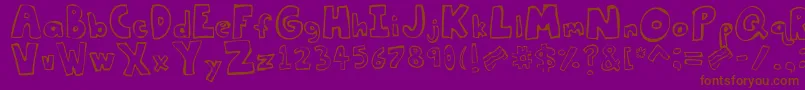 Tastethebacon Font – Brown Fonts on Purple Background