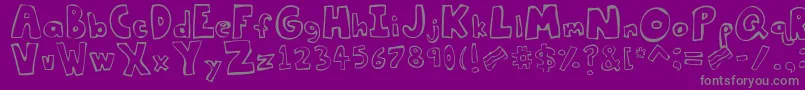 Tastethebacon Font – Gray Fonts on Purple Background
