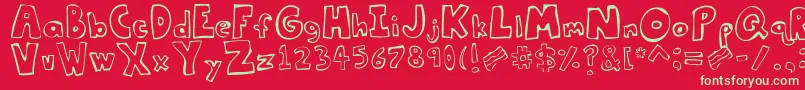 Tastethebacon Font – Green Fonts on Red Background