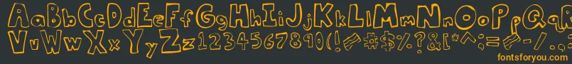 Tastethebacon Font – Orange Fonts on Black Background