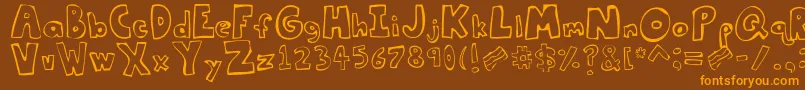 Tastethebacon Font – Orange Fonts on Brown Background