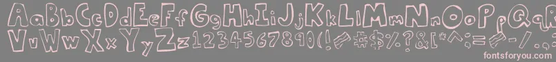 Tastethebacon Font – Pink Fonts on Gray Background