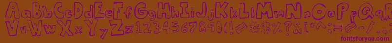 Tastethebacon Font – Purple Fonts on Brown Background