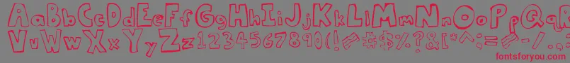 Tastethebacon Font – Red Fonts on Gray Background