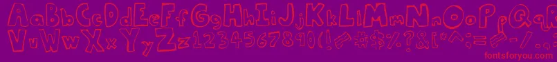 Tastethebacon Font – Red Fonts on Purple Background