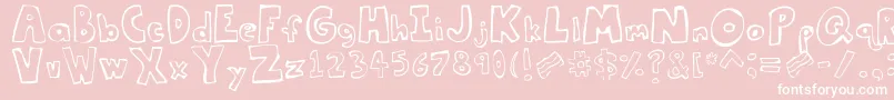 フォントTastethebacon – ピンクの背景に白い文字