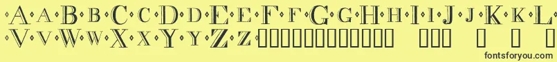 Decadnce Font – Black Fonts on Yellow Background