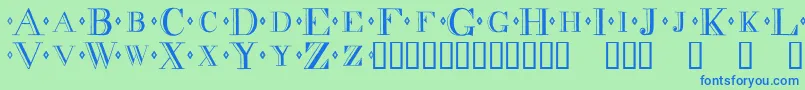 Decadnce Font – Blue Fonts on Green Background
