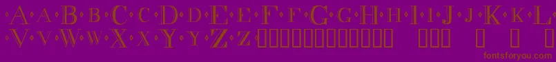 Decadnce Font – Brown Fonts on Purple Background