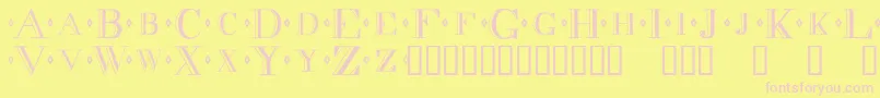フォントDecadnce – ピンクのフォント、黄色の背景