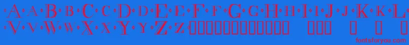 Decadnce-fontti – punaiset fontit sinisellä taustalla