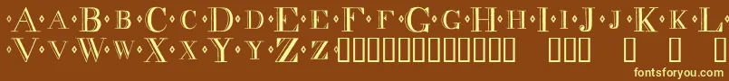 Decadnce-fontti – keltaiset fontit ruskealla taustalla