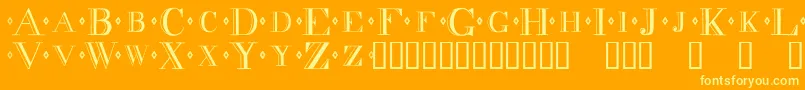 Decadnce Font – Yellow Fonts on Orange Background