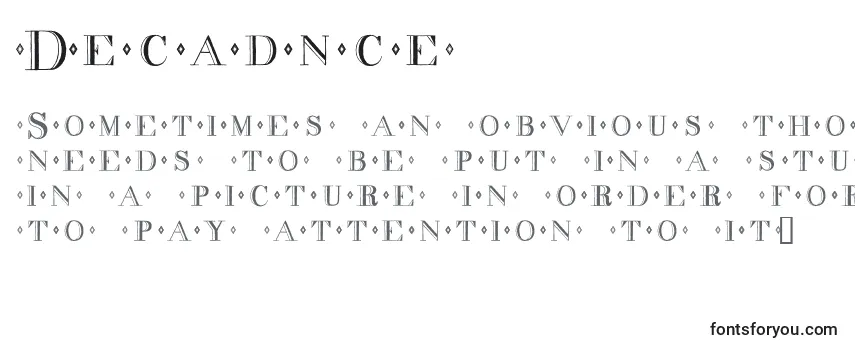 Обзор шрифта Decadnce
